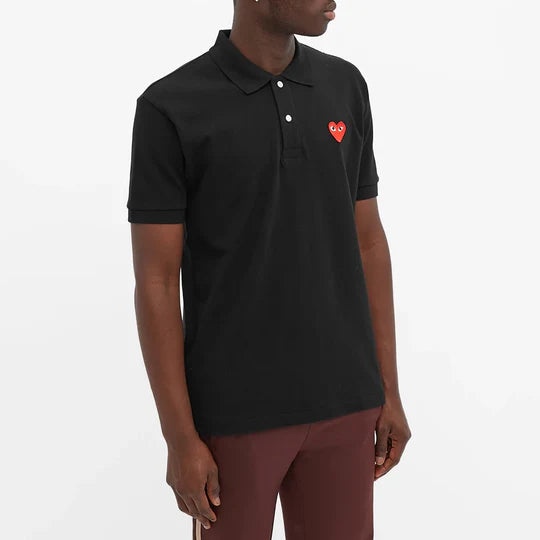 POLO COMME DES GARCONS PLAY - NOIR