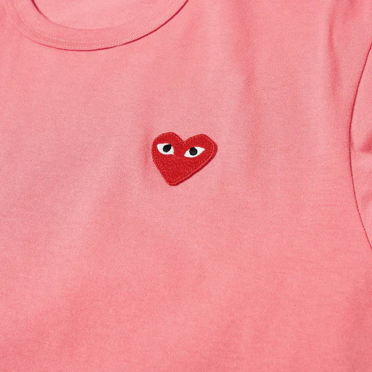 T-SHIRT COMME DES GARCONS PLAY - ROSE ( GOLD HEART )