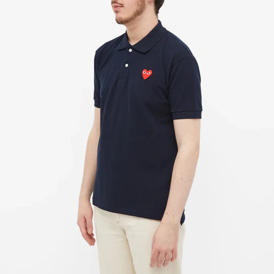 POLO COMME DES GARCONS PLAY - BLEU