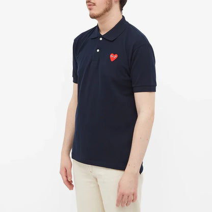 POLO COMME DES GARCONS PLAY - BLEU